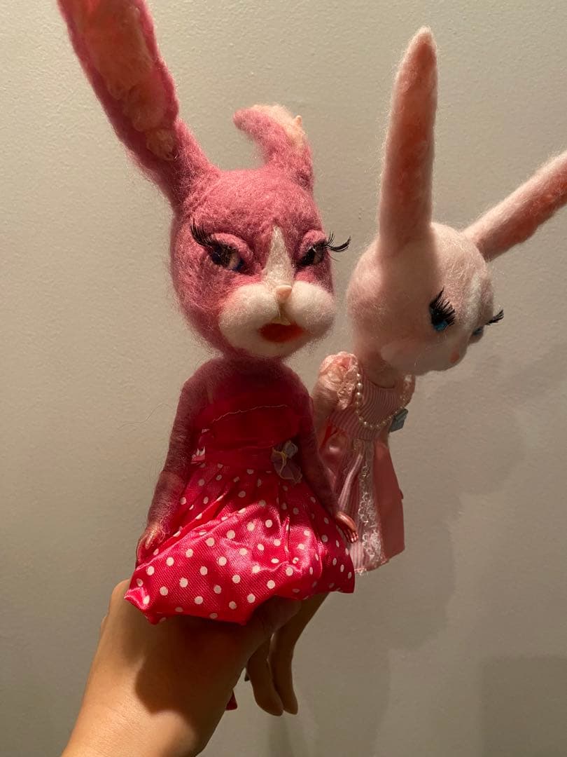 うさぎの羊毛フェルト　個性的な子