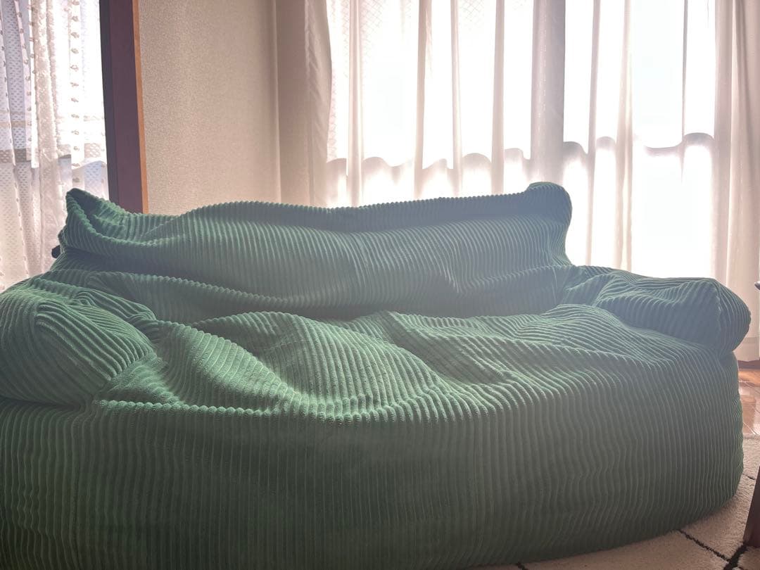 LOOSY 2人掛けビーズソファ グリーン