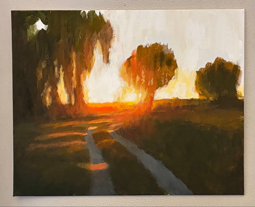 アクリル画　風景　1238