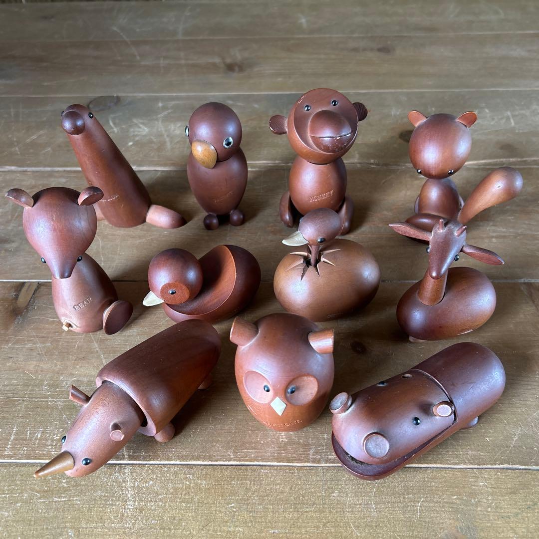 木製動物フィギュアセット(千趣会☆ロイヤルペット)