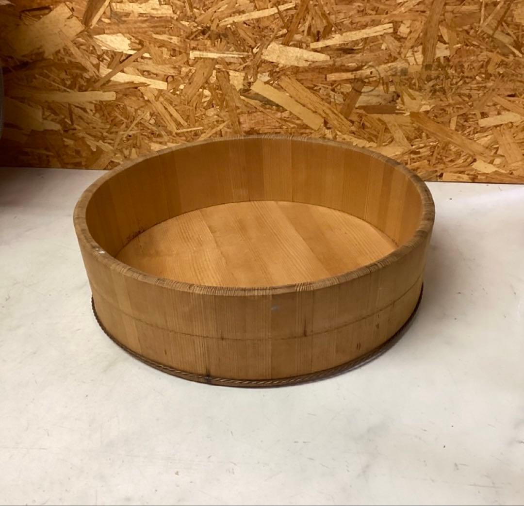 木製寿司桶 飯台 和食 調理器具 業務用 レトロ古道具（P-30)
