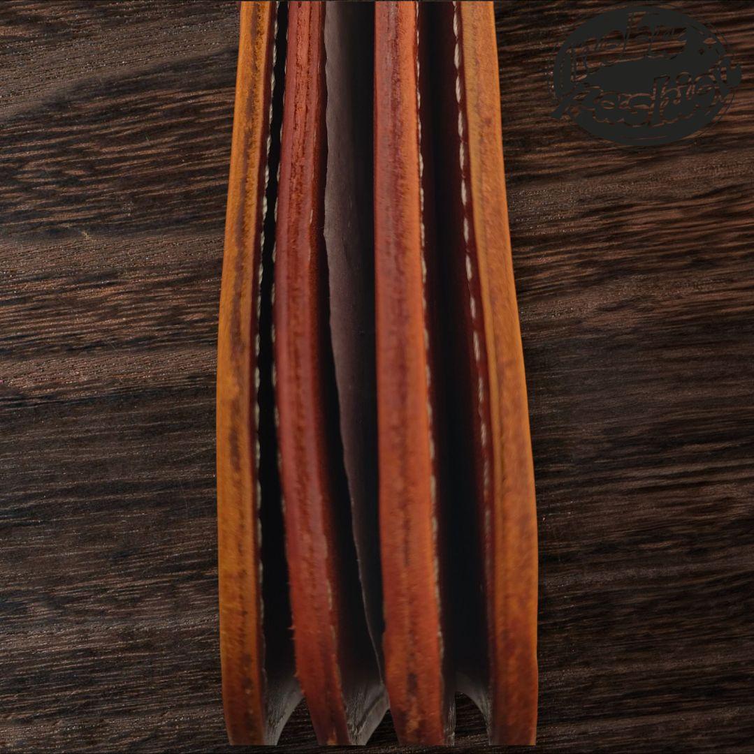 ロングウォレット 本革　革財布　ハンドメイド　ブラウン