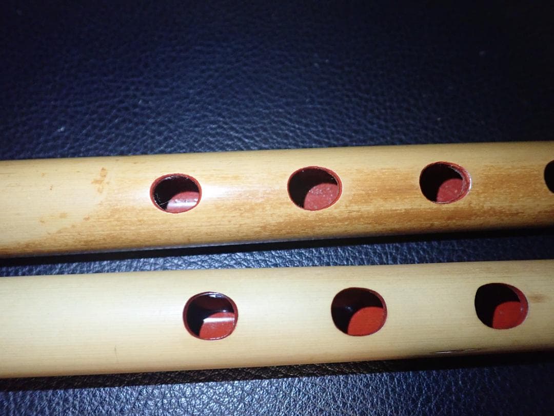 篠笛×2セット　鳳由　鳳声晴由　小倉楽器店 㐂月 喜月　六本調子　専用袋×1