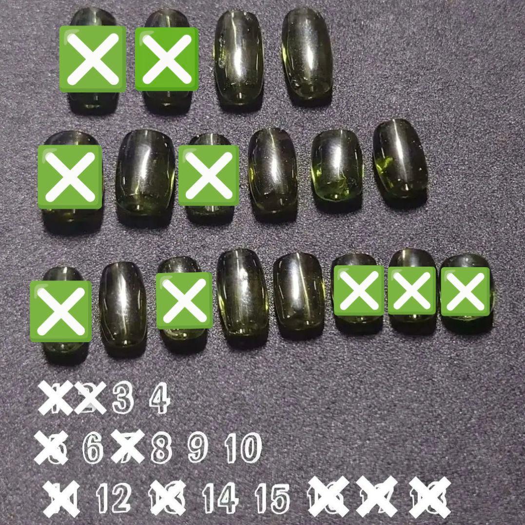 ★モルダバイト 筒型ビーズ 10×6.2ミリ⑫(鑑別コピー付)