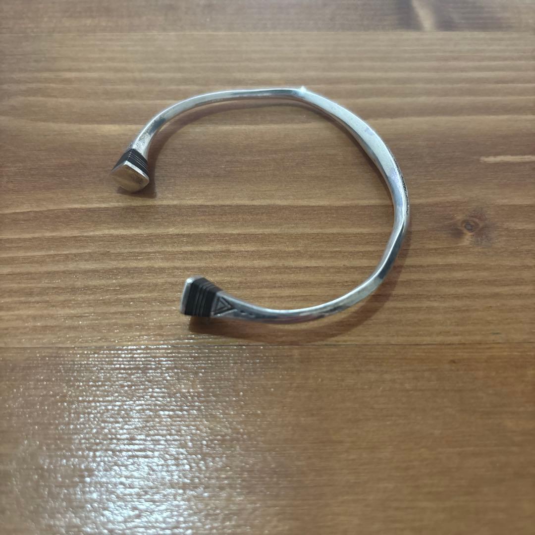 トゥアレグ　バングル 刻印有 エボニーウッド　シルバー925