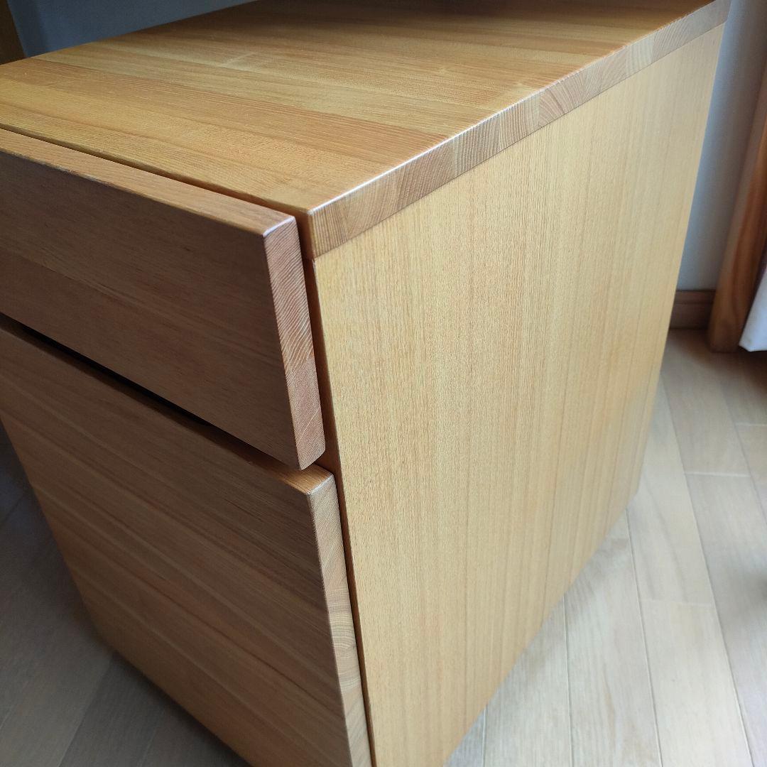 ●引取専用●無印良品タモ材デスク•引出付（タモ材）
