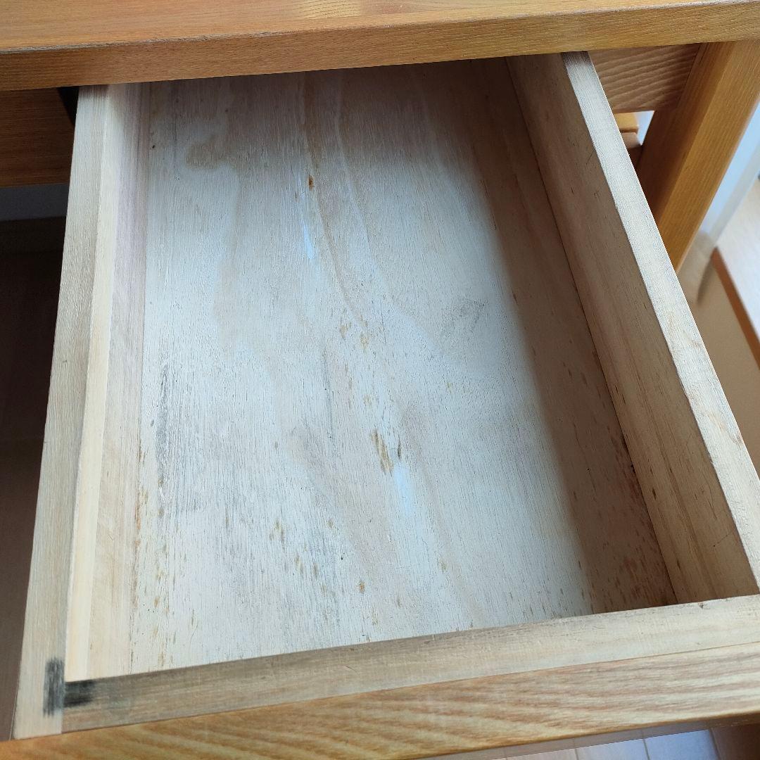 ●引取専用●無印良品タモ材デスク•引出付（タモ材）