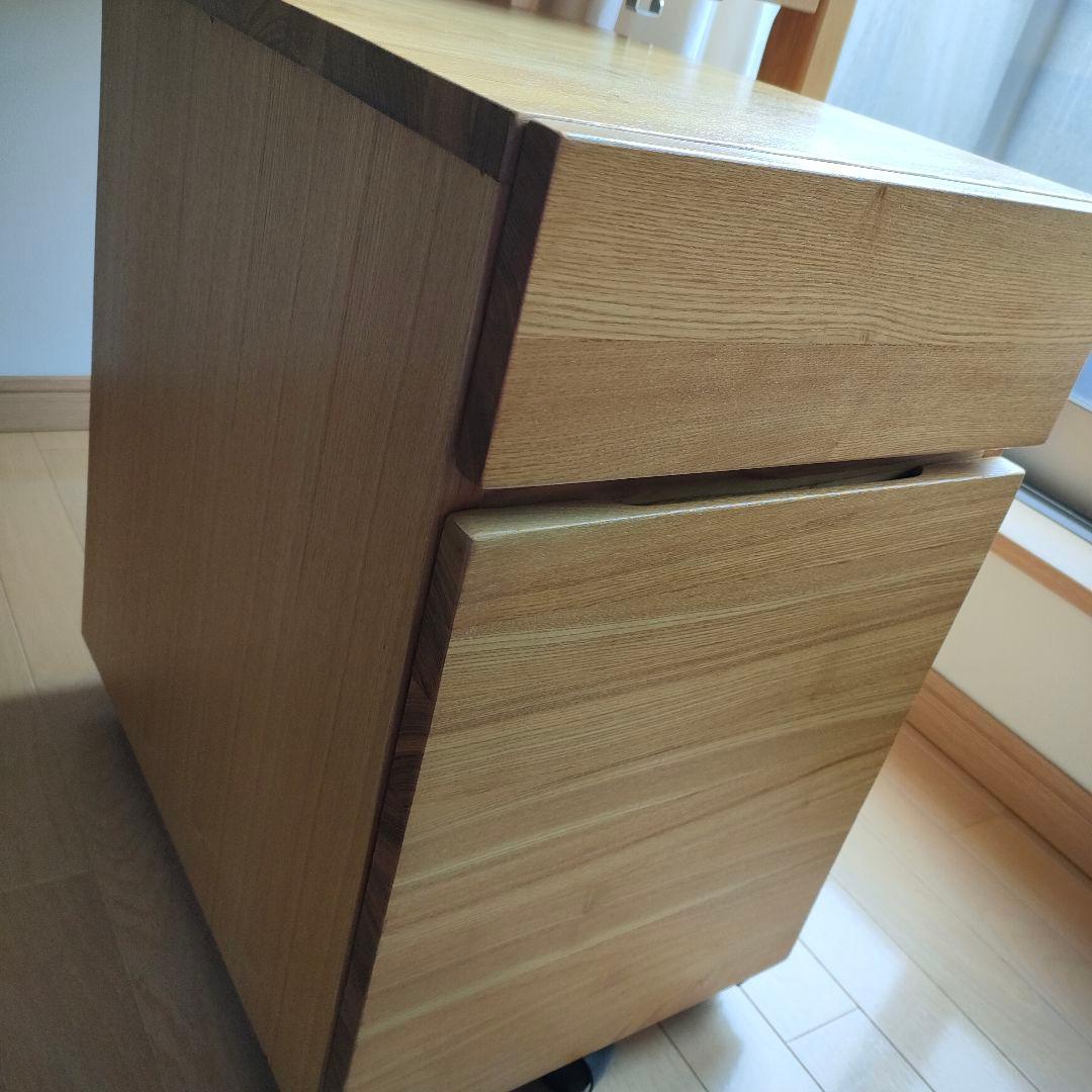 ●引取専用●無印良品タモ材デスク•引出付（タモ材）