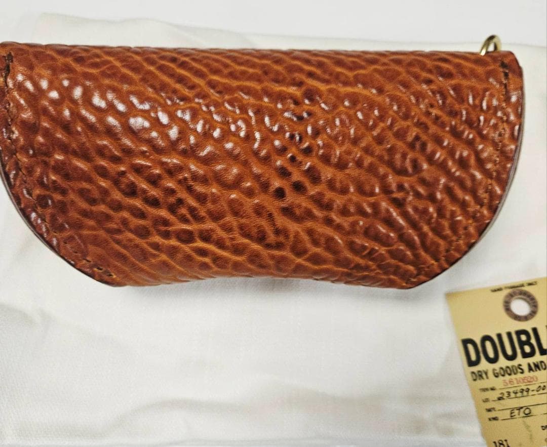 【新品未使用】RRL ブラウン レザー メガネケースCAMEL