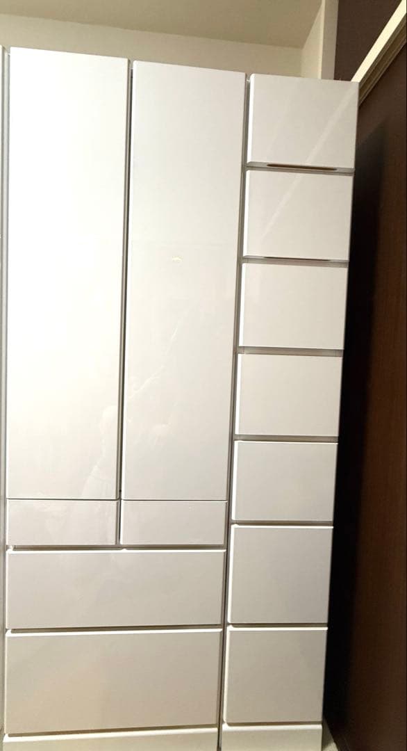 【ディノス】壁面ワードローブシリーズ　タワーチェスト　幅86.5cm ホワイト