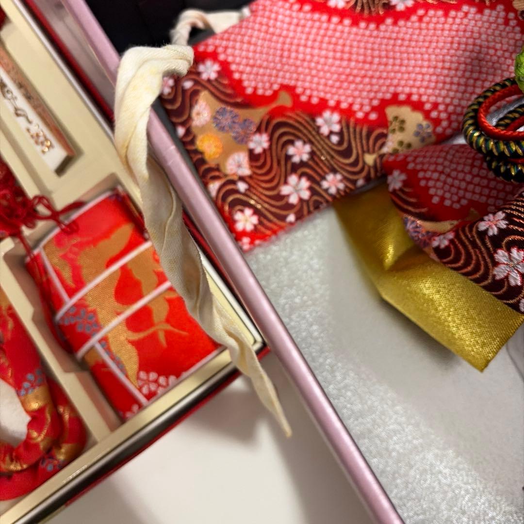 七五三 着物 15点セット　 一式セット　総絞り　赤とピンク