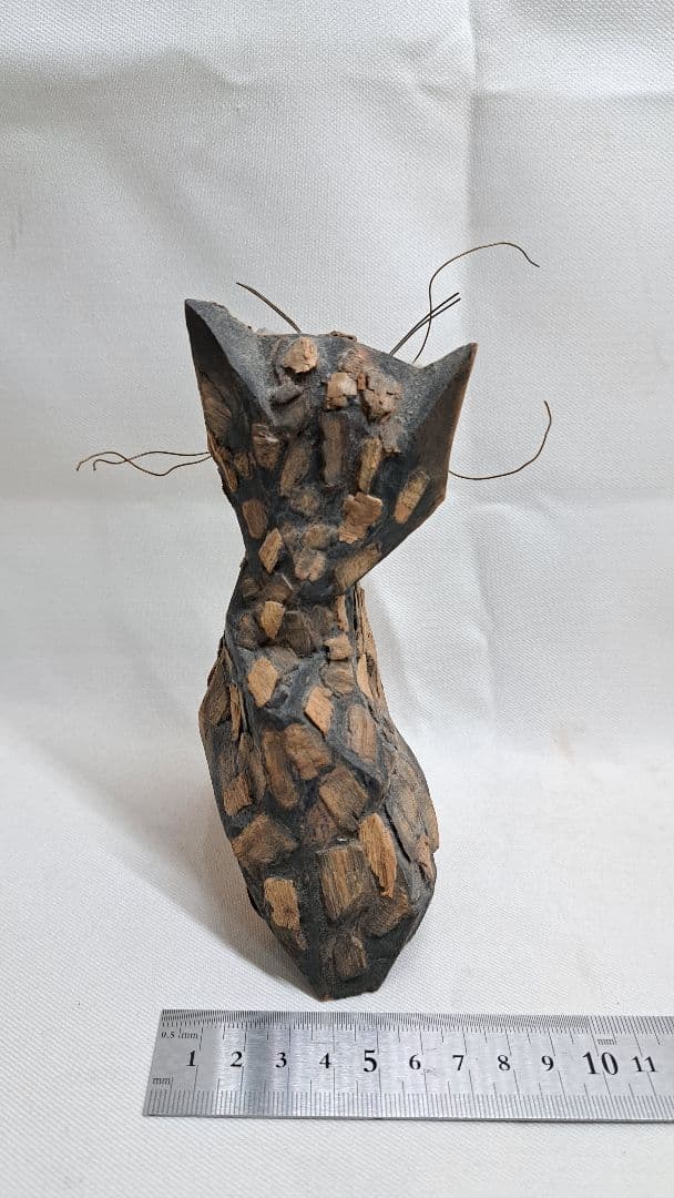 木製　猫のオブジェ ハンドメイド　手芸　個人作家