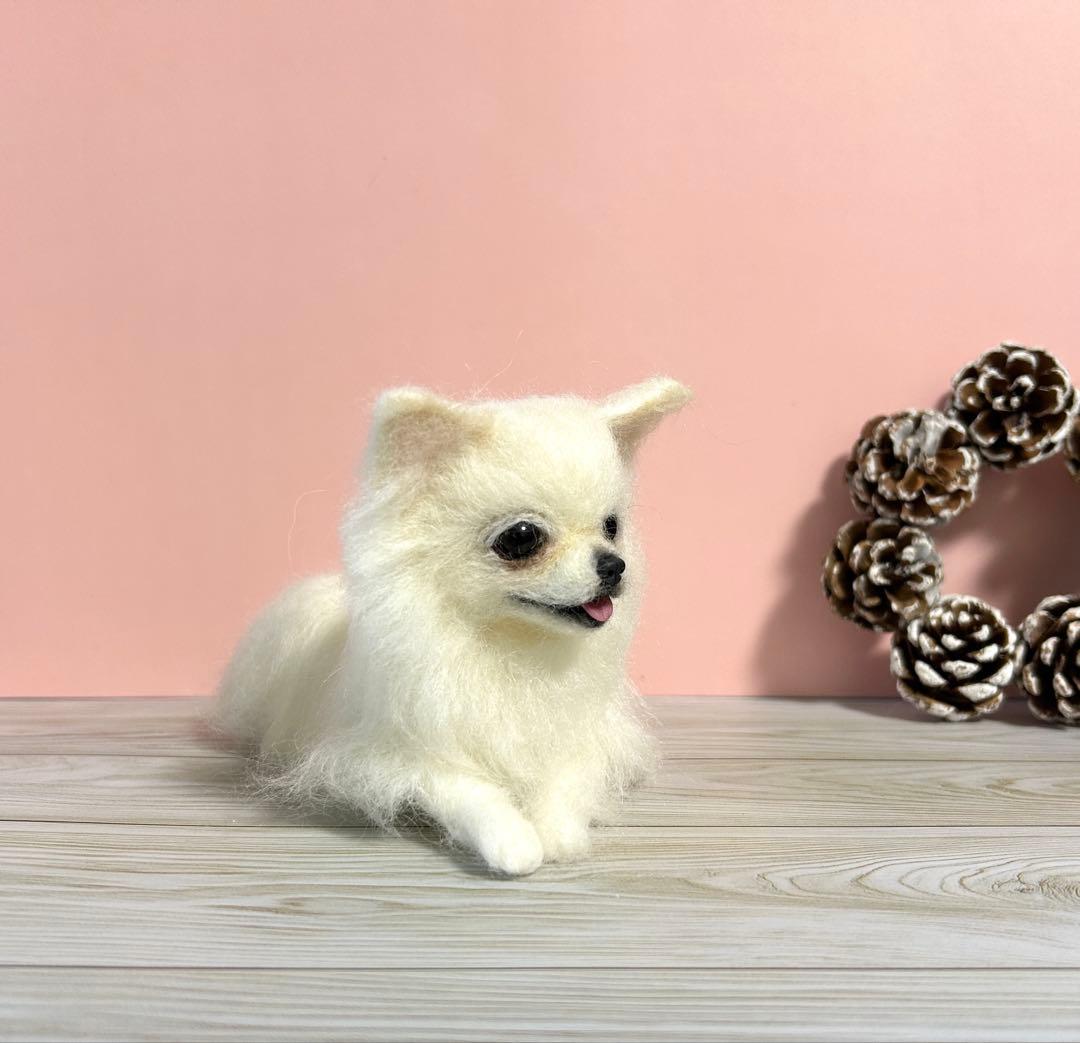 羊毛フェルト　にこにこチワワちゃんno.34