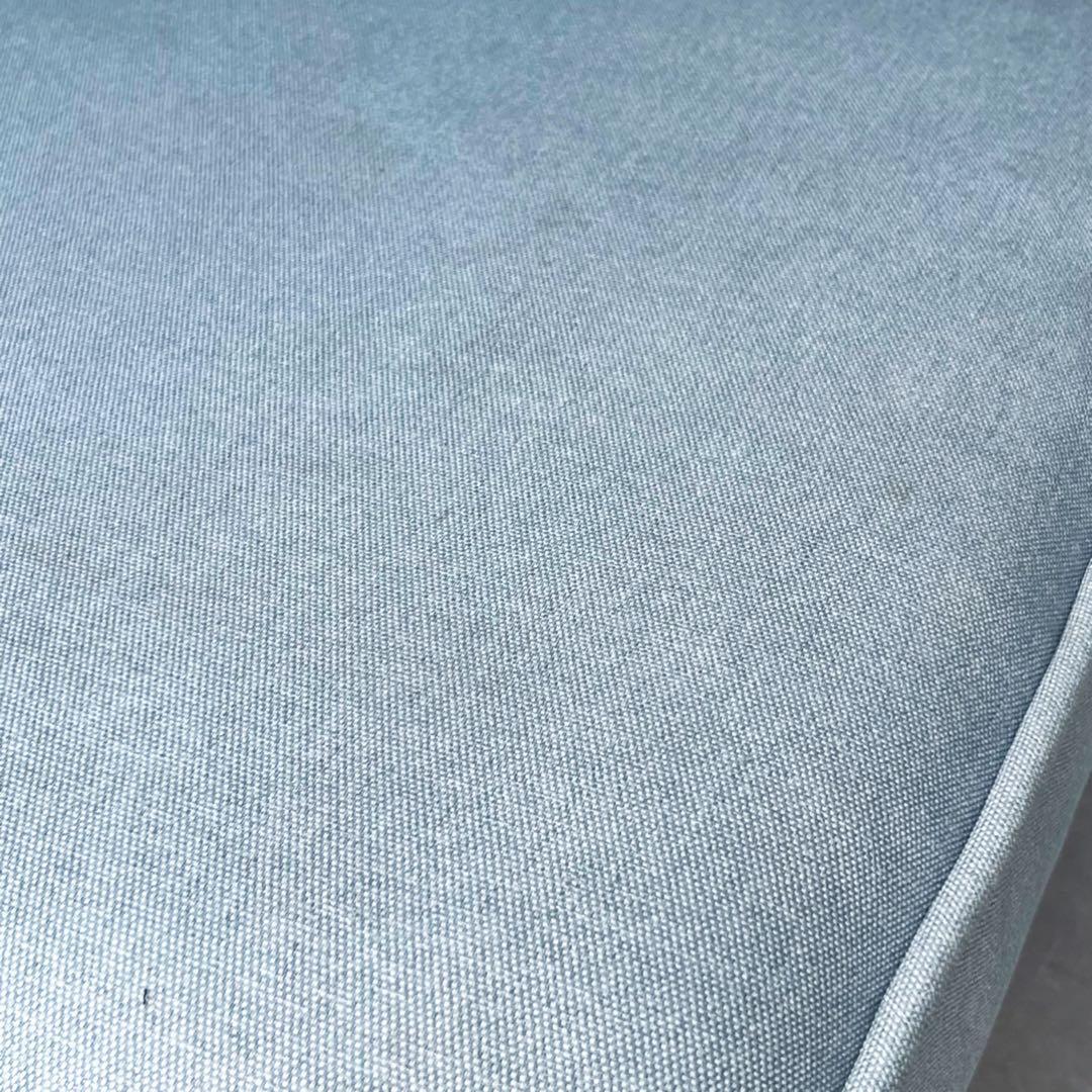 取付無料！ウニコ アルベロ 北欧風水色ファブリック3人掛けソファ✨