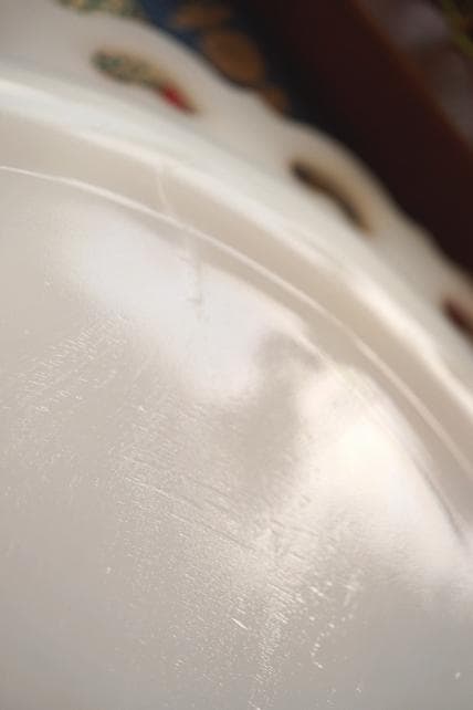 USA 1950’s～ アンカーホッキング ミルクガラス 大皿 ファイヤーキング