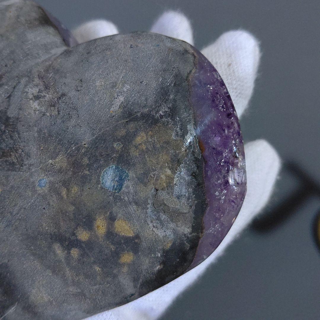 アメジスト♡　ウルグアイ産　キラキラ　原石　台座付き　天然石　クラスター