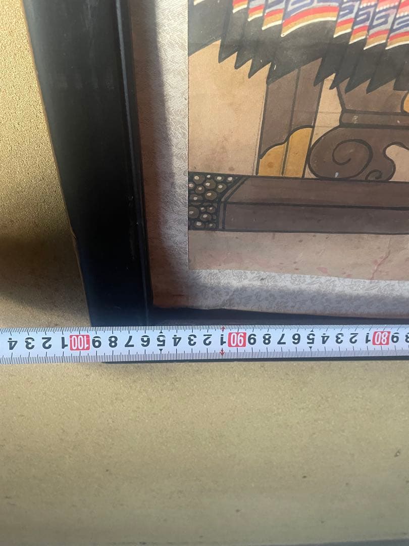 中国　古い　大型　人物画　アンティーク　絵画