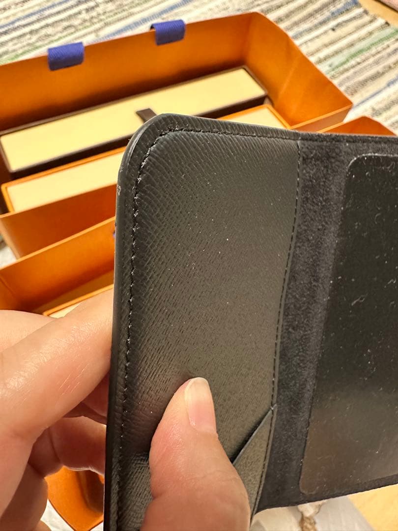 正品美品Louis Vuitton ダミエ手帳型iPhoneケース