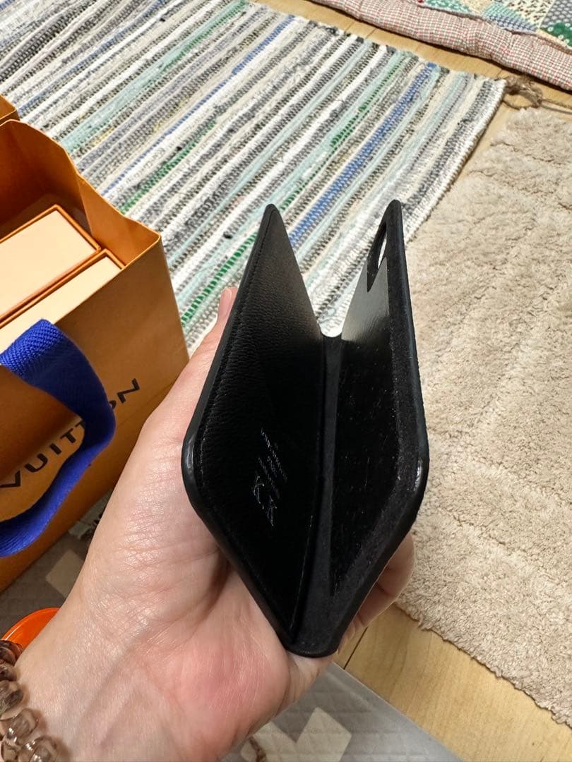 正品美品Louis Vuitton ダミエ手帳型iPhoneケース