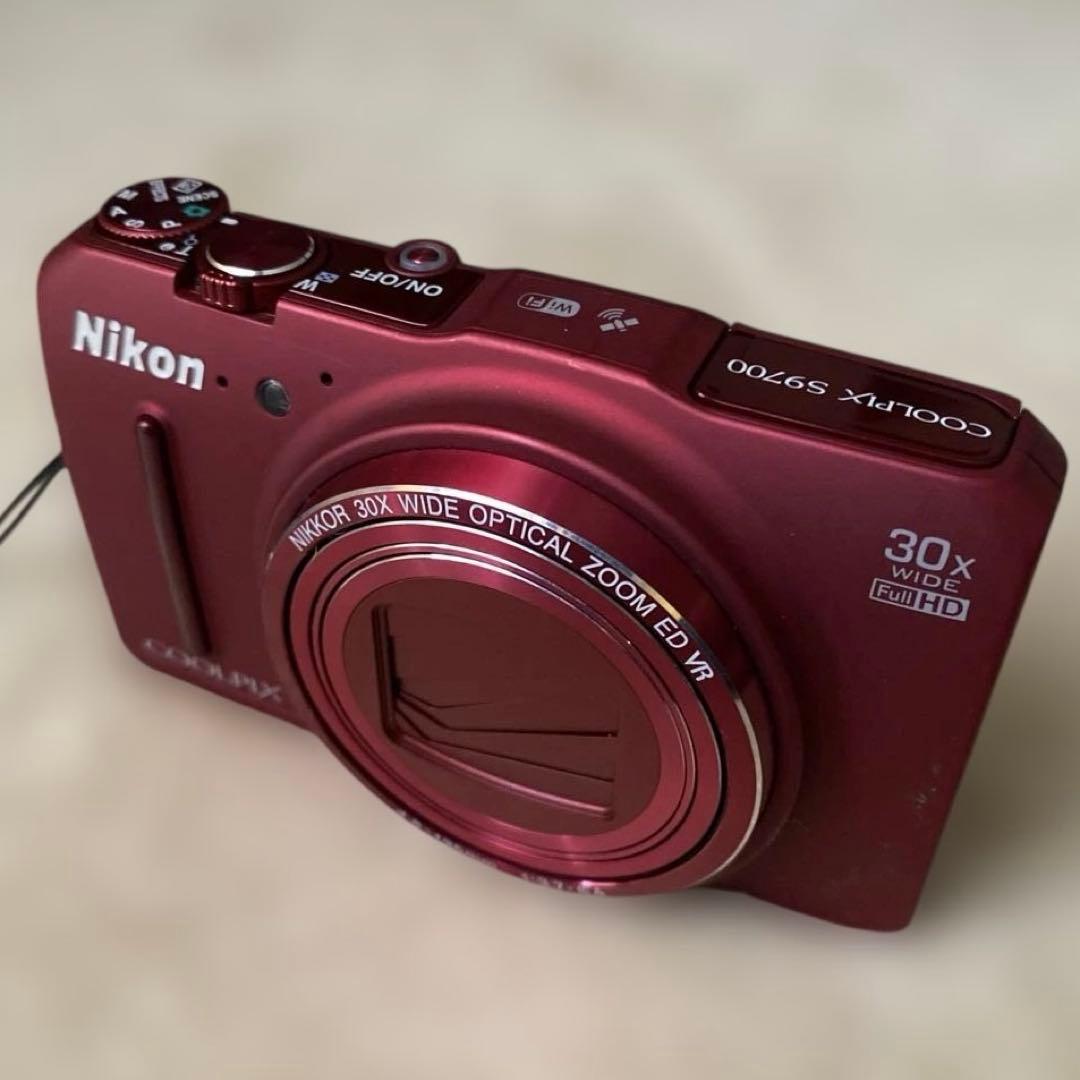 Nikon COOLPIX S9700 レッド コンデジ 30倍 Wi-Fi