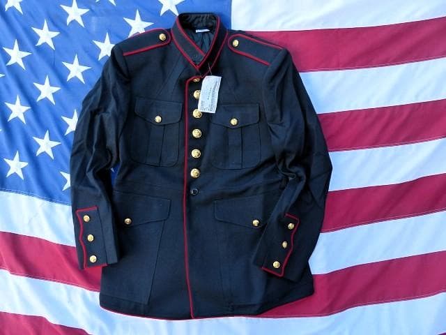 米軍実物 未使用 USMC ブルードレス ジャケット　46S　DB76