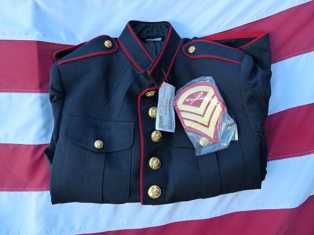 米軍実物 未使用 USMC ブルードレス ジャケット　46S　DB76