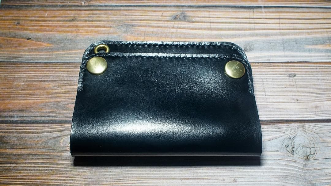 ショートトラッカーウォレット 二層 馬革 茶芯 真鍮 トラッカーウォレット