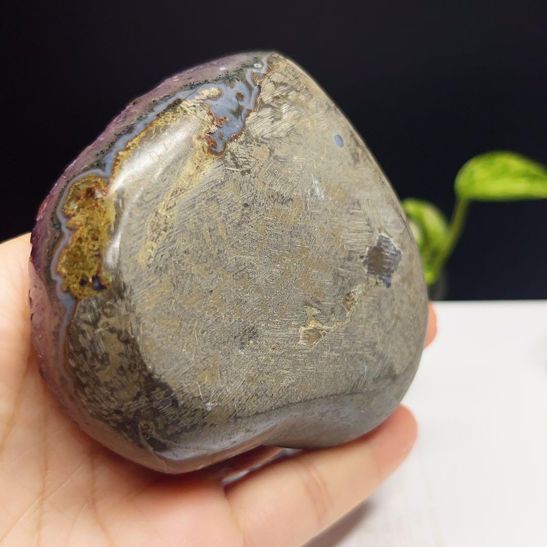 アメジスト　クラスター　ハート　原石　紫水晶　鉱物標本　1 【超美品】