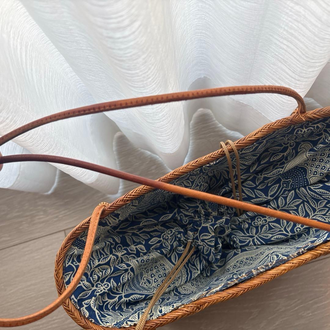 ハンドメイド　カゴバッグ