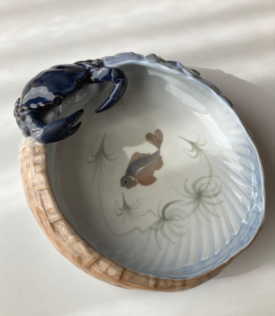 ロイヤルコペンハーゲン　クラブディッシュ　置物　蟹　アール・ヌーヴォー