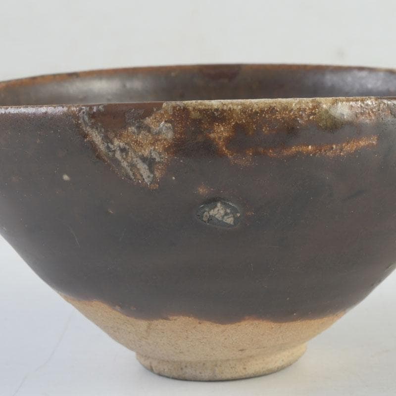 中国　柿釉　天目茶碗　時代箱付　V　9995