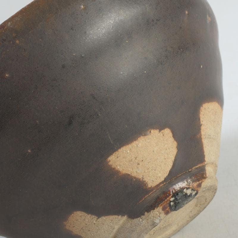 中国　柿釉　天目茶碗　時代箱付　V　9995