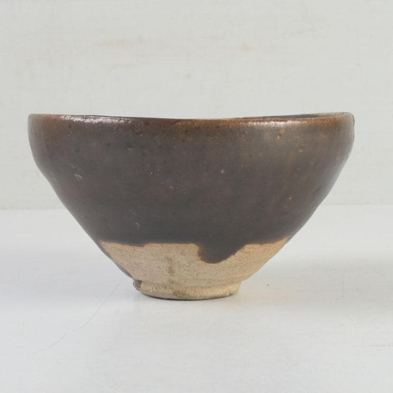 中国　柿釉　天目茶碗　時代箱付　V　9995