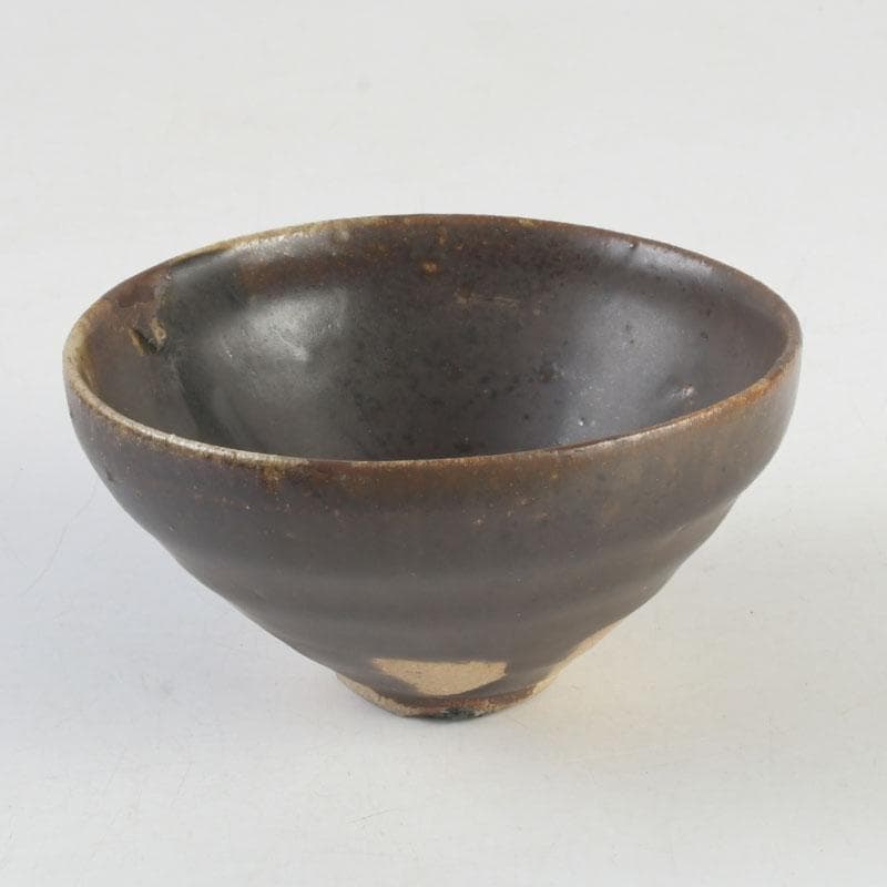 中国　柿釉　天目茶碗　時代箱付　V　9995