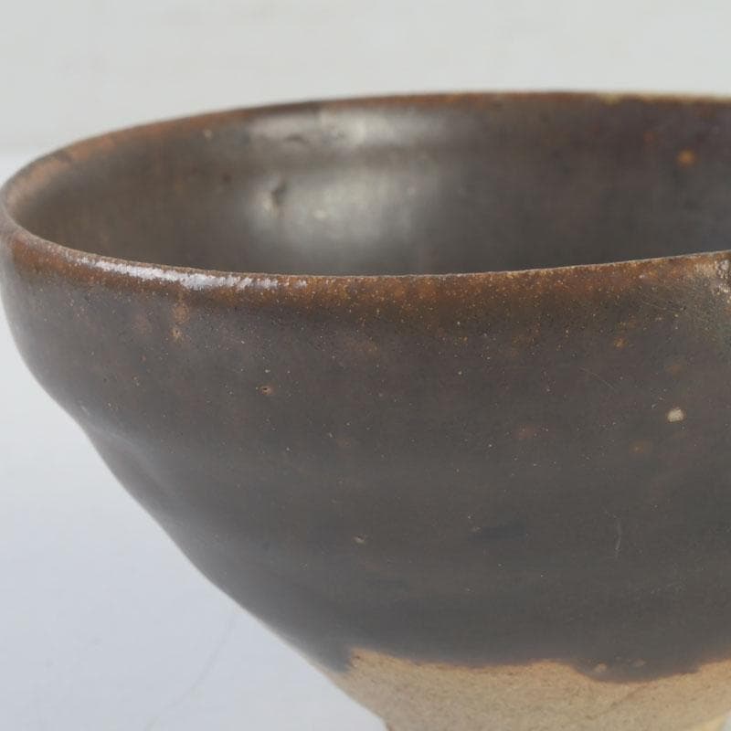 中国　柿釉　天目茶碗　時代箱付　V　9995