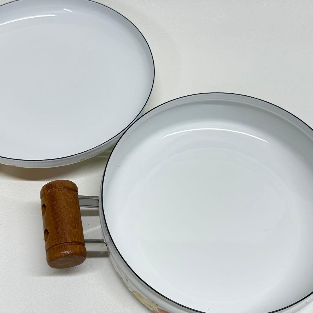 エジリー フルール ケトル 2ℓ 深型鍋 20cm 浅型鍋 24cm ホーロー