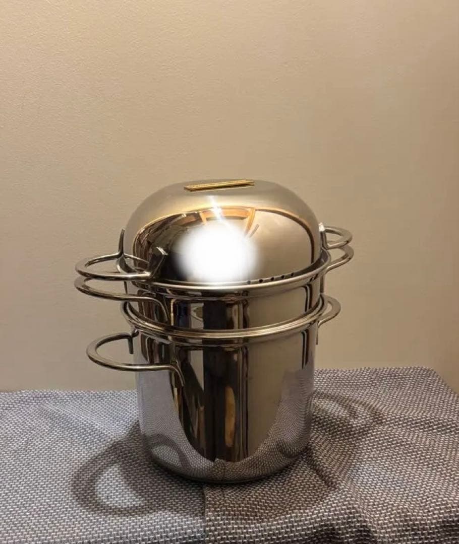 エレッセ　イタリア製　ステンレス　パスタポット　ストレーナー付き