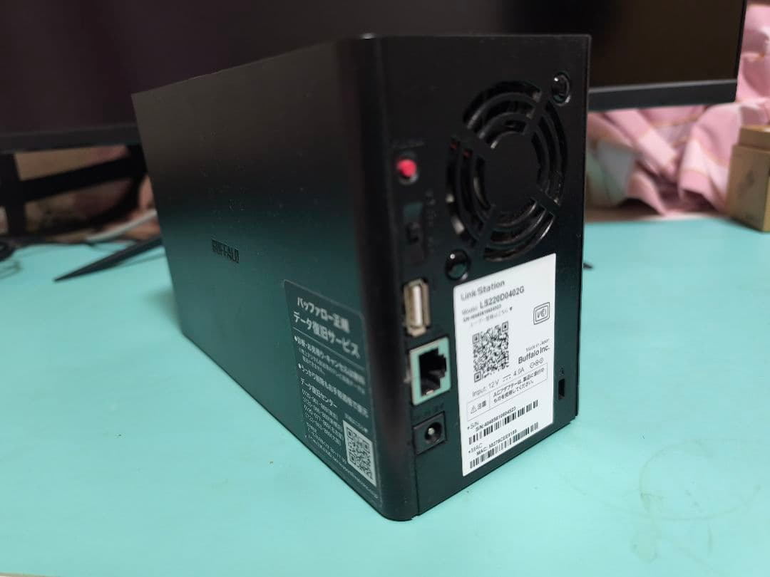 BUFFALO NAS 4TB LS220D0402G RAID1対応