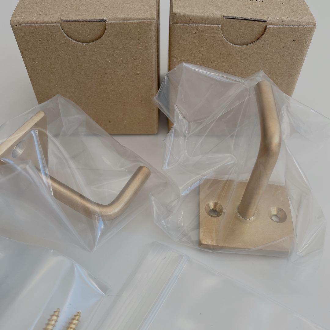 千葉工作所 フック スクエア 2点 brass