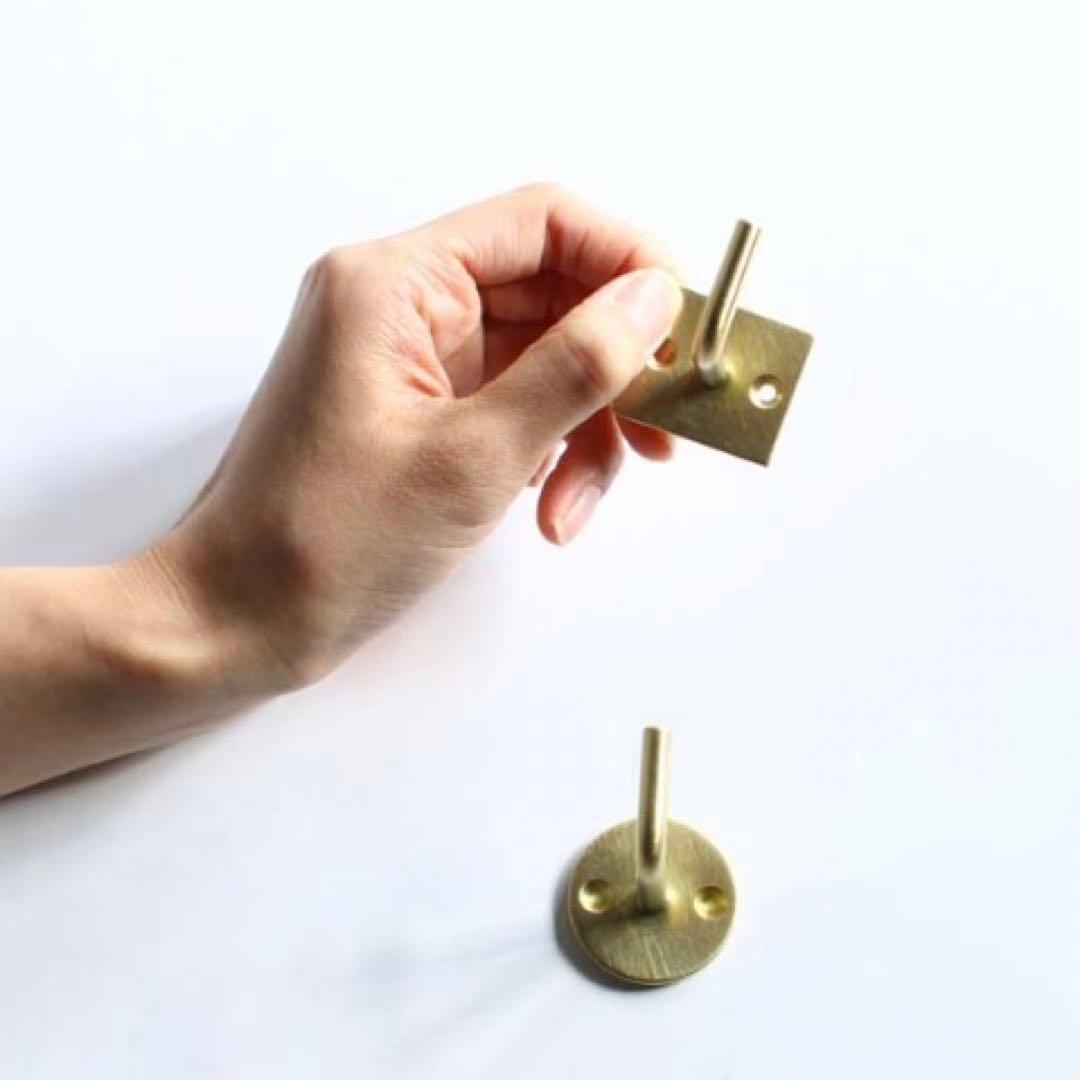 千葉工作所 フック スクエア 2点 brass