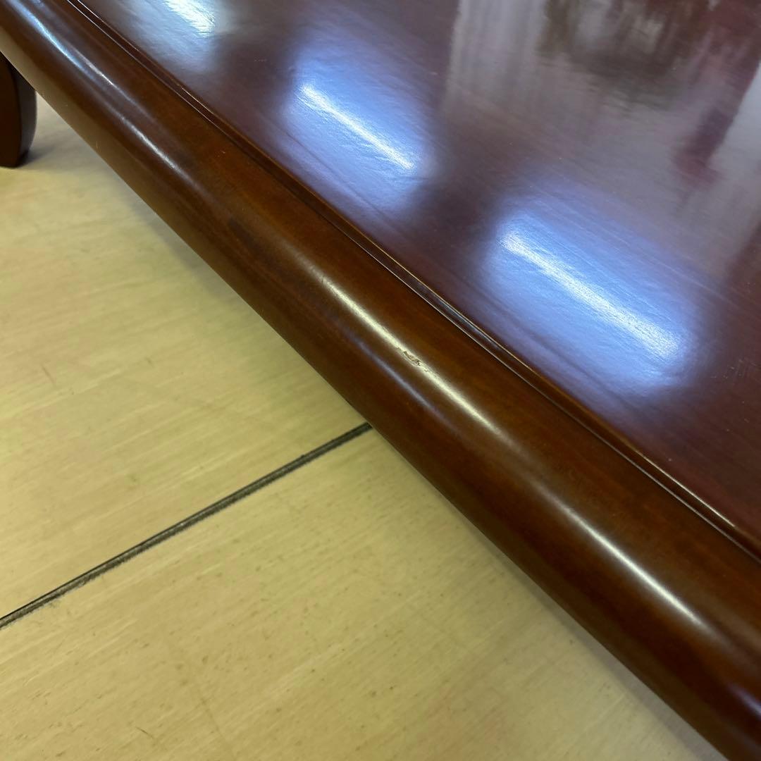 希少☆花梨無垢一枚板 座卓 応接台 猫脚 リビングテーブル 昭和レトロ 高級品