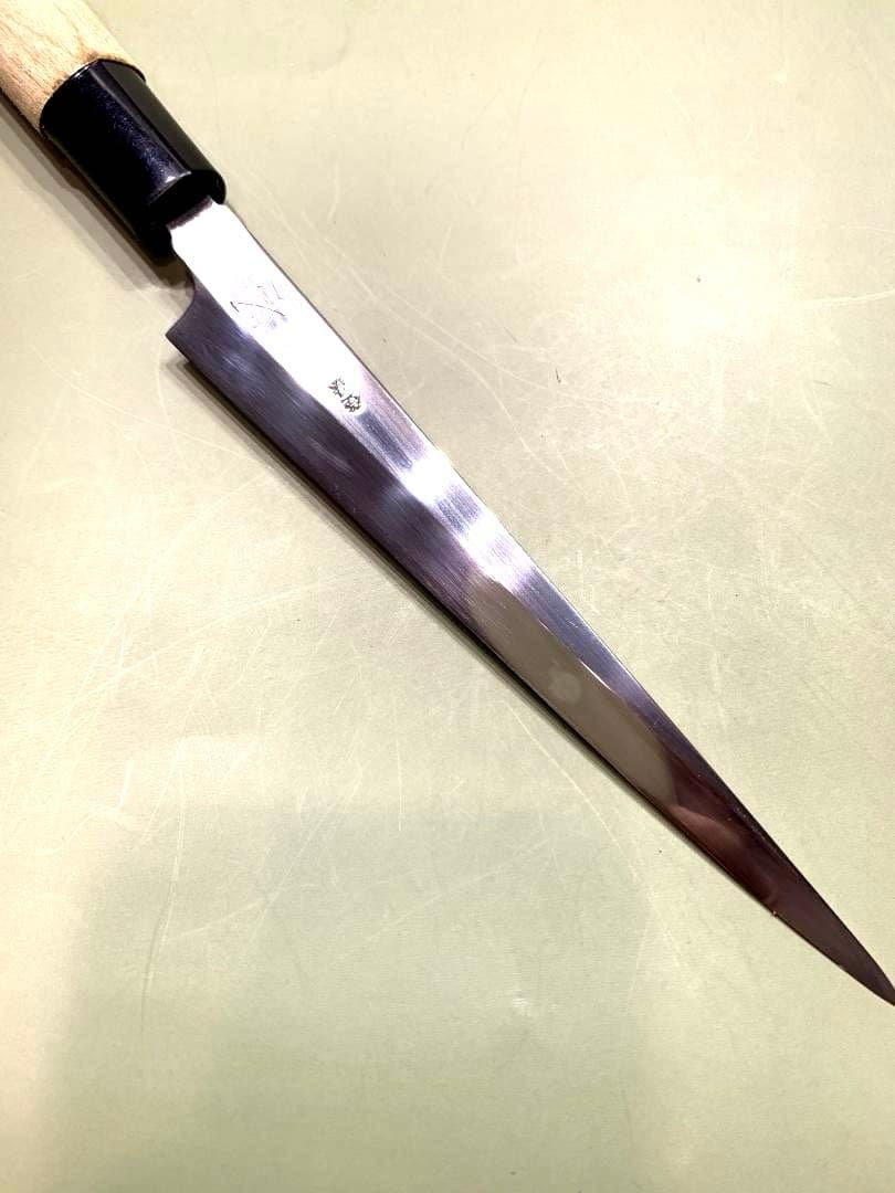 祐成　柳刃包丁　刃渡り17.5cm