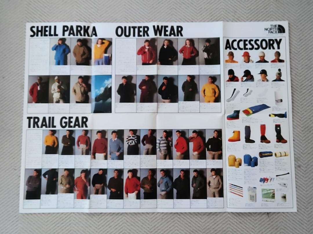 【当時物】 ノースフェイス 1982 秋/冬 カタログ 2枚組 現状品