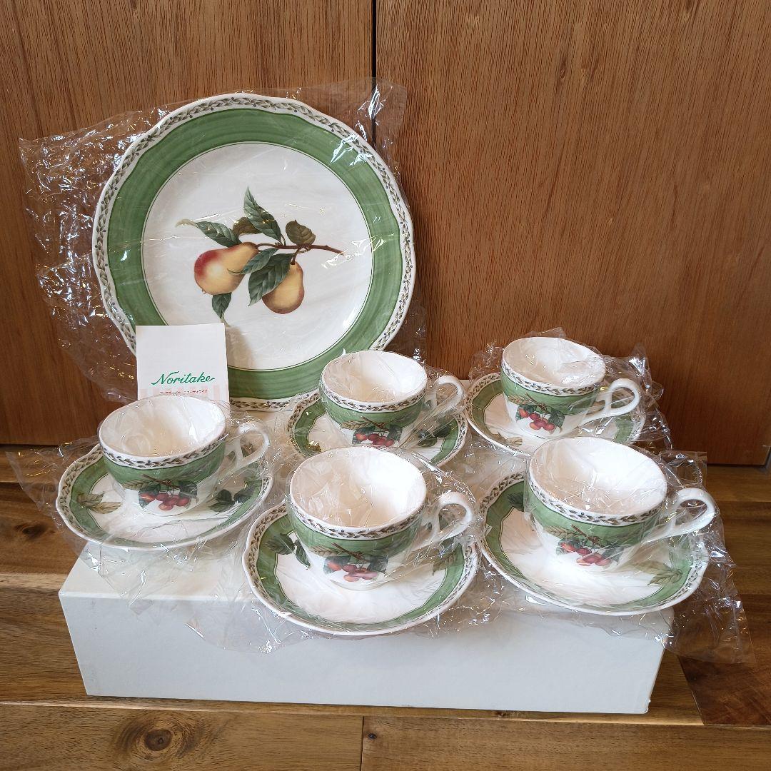 未使用Noritake プリマチャイナ ロイヤルオーチャード大皿＆5脚セット