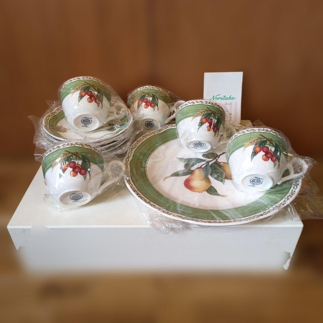 未使用Noritake プリマチャイナ ロイヤルオーチャード大皿＆5脚セット