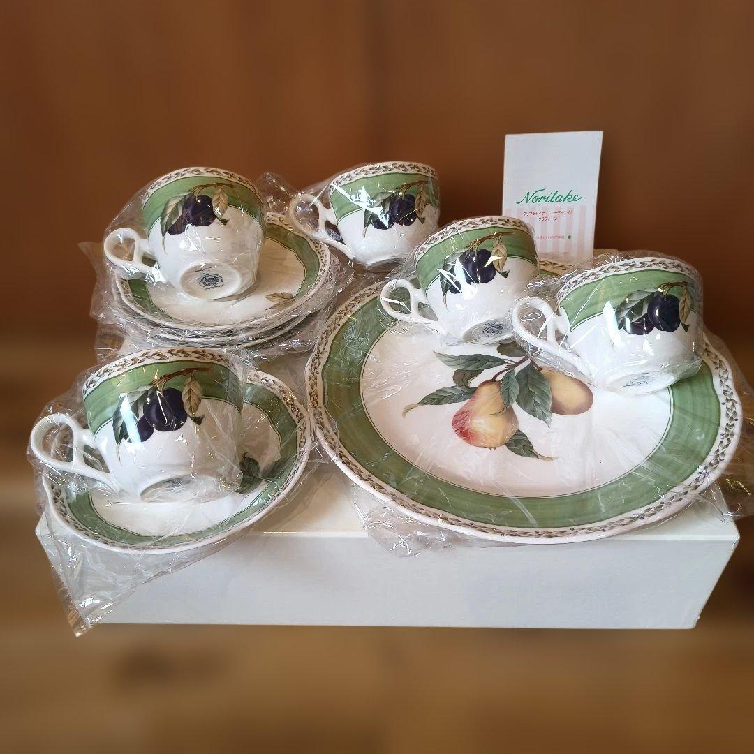 未使用Noritake プリマチャイナ ロイヤルオーチャード大皿＆5脚セット