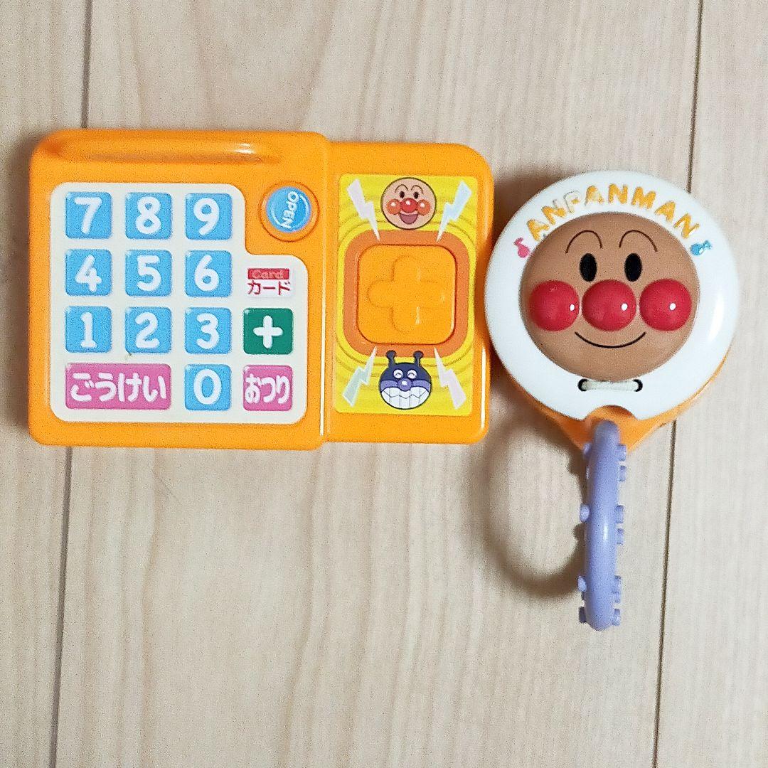アンパンマン 8点セット よくばりボックス　ハンドル レジスター カスタネット