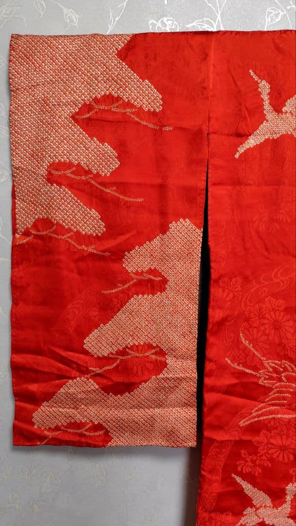 RK521アンティーク子供着物長襦袢着丈134センチ裄丈62センチ正絹綺麗美品