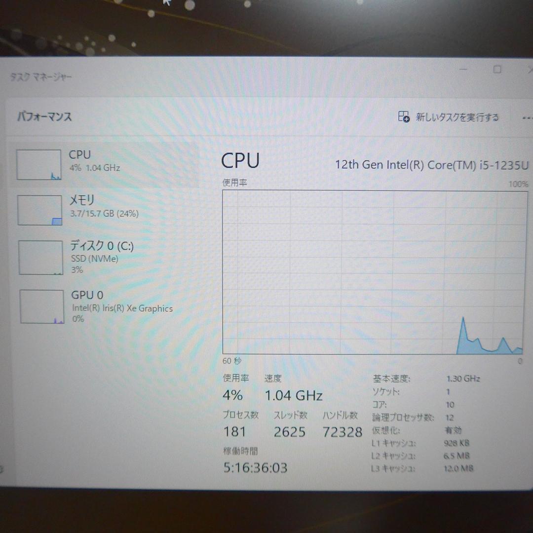 HP Laptop i5 1235U NVMe 512GB メモリ16GB