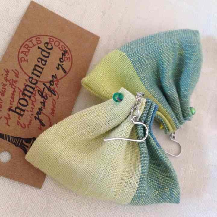 ピアス ミナペルホネン生地で✩*॰涼しい雰囲気